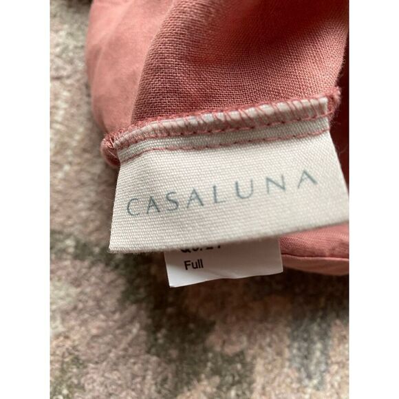 Casaluna 100% linen rose blush Bed Pillow Case Set - Picture 5 of 6